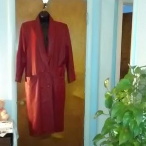 Red leather Donna Pelle coat